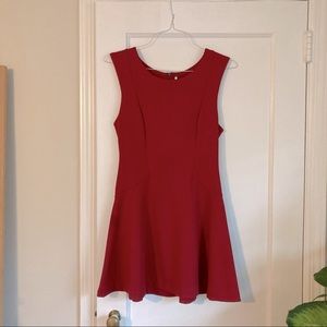 Free People Red Mini Dress Exposed Zipper Small